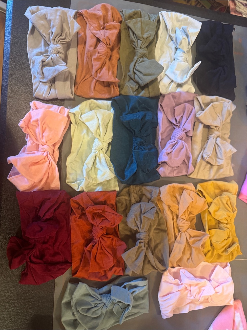 17 Stretch Multicolor Fabric Baby Headbands